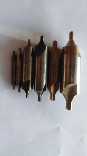 6pcs USSR HSS Combined Center Drill Bits Set NOS Soviet R6M5 Lathe 2.0-6.3mm.