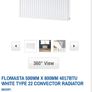 Flomasta 500mm X 800mm 4017btu White Type 22 Convector Radiator Image 9