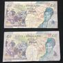 Five pounds banknotes from England x2 Image 2
