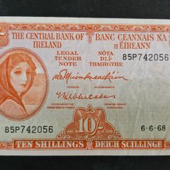 10 Shillings Lady Lavery 1968 Banknote