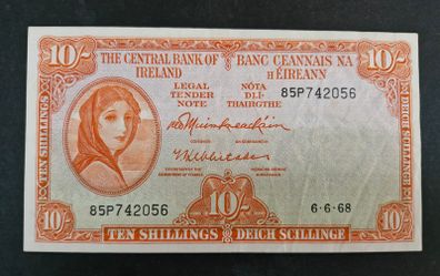10 Shillings Lady Lavery 1968 Banknote