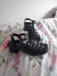 Black cage sandals from NEXT. Forever Comfort Collection Size 4 wide fit. Rrp euro 42