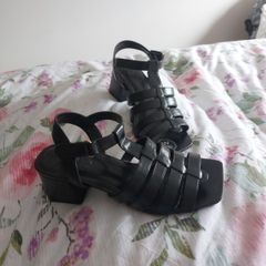 Black cage sandals from NEXT. Forever Comfort Collection Size 4 wide fit. Rrp euro 42