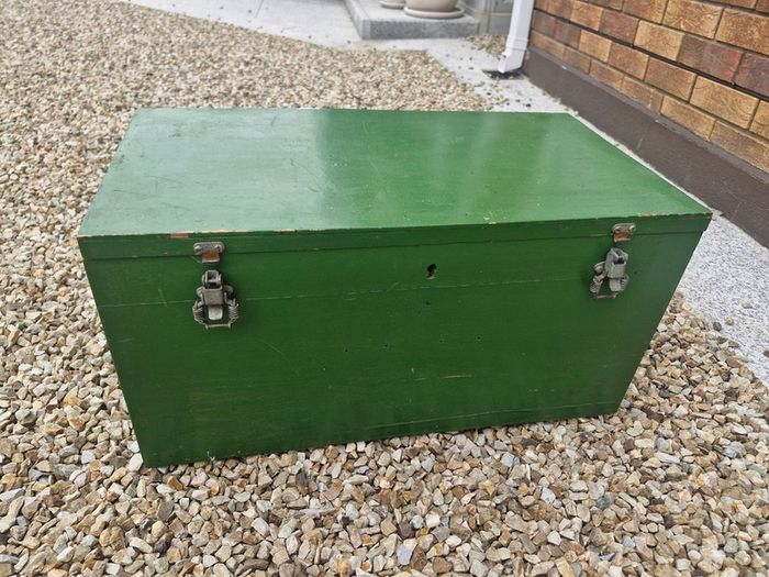 Vintage handmade wooden storage  box