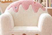 Kids Chair &amp; Toddler Chair for Ages 3-6, Large Kids Sofa &amp; Toddler Sofa, Sweet Ice-Cream Sherpa Armchair for Girls, Comfy Foam Reading Chair for Playroom