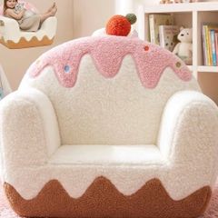 Kids Chair & Toddler Chair for Ages 3-6, Large Kids Sofa & Toddler Sofa, Sweet Ice-Cream Sherpa Armchair for Girls, Comfy Foam Reading Chair for Playroom