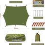Rain Fly Tent Tarp Hammock Hexagonal,Lightweight Waterproof Camping Shelter, Portable Windproof (FREE SHIPPING) Image 2