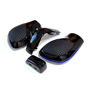 4PCS Chrome Matt With Leather Shift Knob Gear Side Cover DSG Emblem For VW Golf 6 7 R GTI Passat B7 B8 CC R20 Jetta MK6 GLI