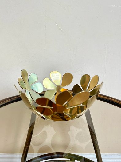 Vintage Ikea Brass Stockholm Fruit Bowl, Monica Mulder, Scandinavian
