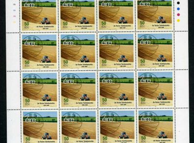 2000 Ireland Century of Department of Agriculture Commemorative Stamp Sheetlet Plate 1A1A1A1A Mint Never Hinged (MNH)