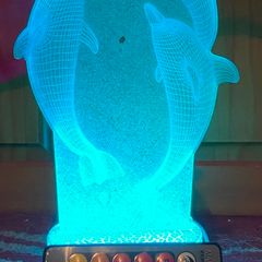 remote control 3D night light, various colours