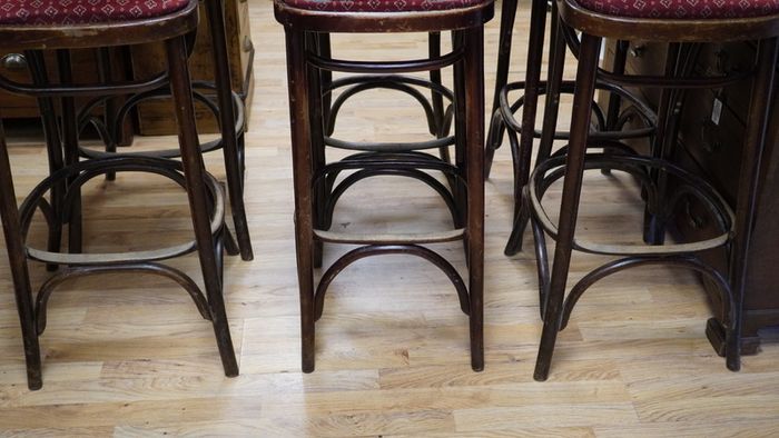 Set of 6 Vintage Bentwood Bar Stools
