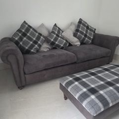 DFS Woodland 4 Seater Sofa, Matching Footstool - Immaculate Condition