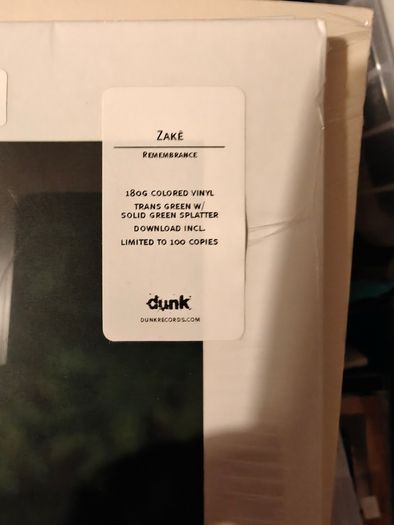 Zake- Rememberence  Coloured Vinyl Lp Ambient Mediation