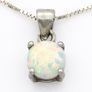 Opal Sterling Silver Necklace Image 3
