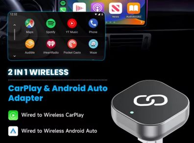 UPGRADE Your Car Display in Seconds!!! Plug and CONNECT & Drive Effortlessly. CARPLAY OR ANDROID AUTO