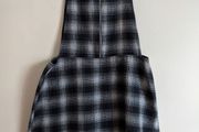 Black and grey check pinafore