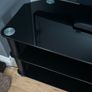 Black glass tv stand for 65" tv Image 2
