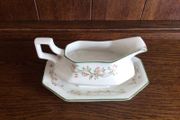 Johnson Bros Eternal Beau Gravy Jug And Saucer