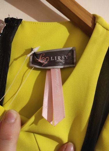 Lipsy Yellow Knee Length Dress