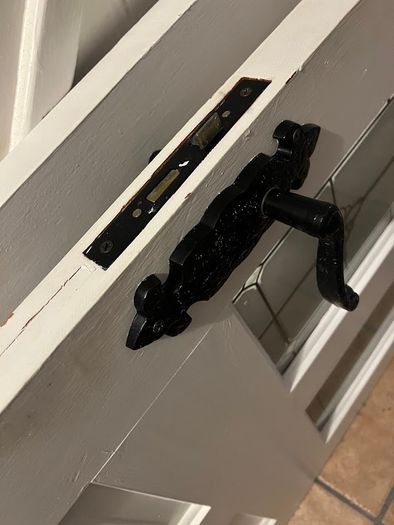 White internal doors with handles/locks