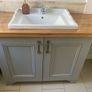 Handmade Bathroom cabinet with solid wood counter top Image 5