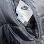 Nike Black Therma-FIT Reversible Short Fit Puffer Jacket White Fleece Coat Size M Image 5