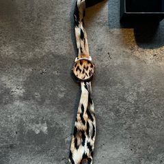 Ladies Watch Leopard Print Fabric Strap