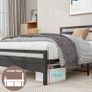Double Bed Frames with Wood Headboard Image 4