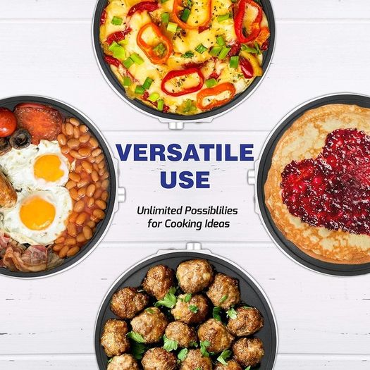 30.5cm Electric Pancake & Crepe Maker by StarBlue with FREE Recipes e-book and Wooden Spatula - AC 220-240V 50/60Hz 1000W, UK Plug, Europe Adapter Included