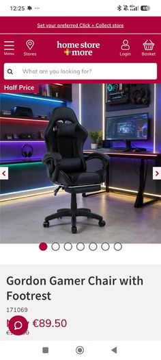 Gamer Chair Gordon with Footrest