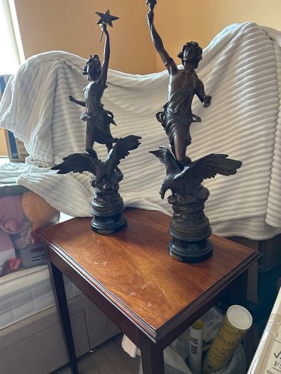 Spelter figurines