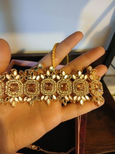 Mirror work indian jewellery set