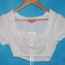 Kruger Madl Crop Top in white short sleeve SIZE UK 8 Image 2