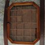 vintage glass display wall cabinet with Wade collection figurines Image 3