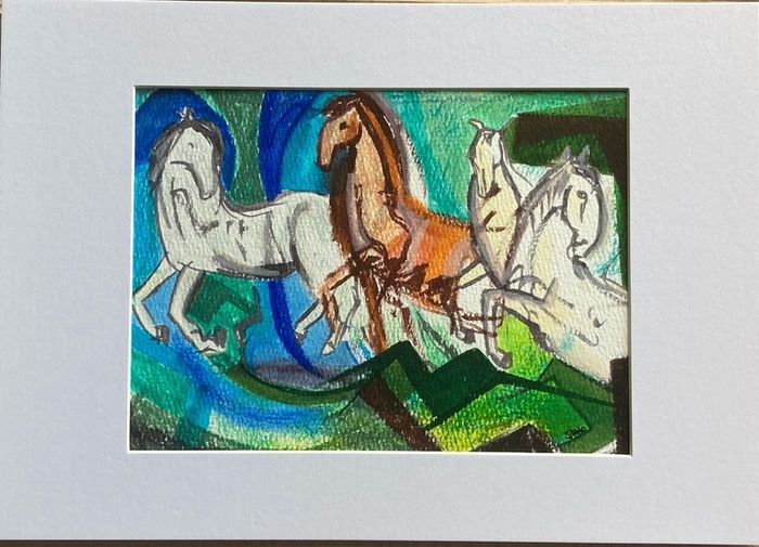 Original art Horse Art original Art Horse painting contemporary Irish Art abstract painting