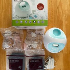 Spectra S1 Plus Hospital Grade Double Electric Breast Pump. As New with 2 NEW Pumping Bras