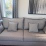 Grey 3-Seater Sofa & Matching Ottoman Image 5