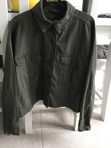 Ladies short Khaki denim Jacket. Size 14