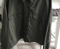 Ladies short Khaki denim Jacket. Size 14