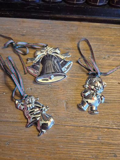 Newbridge Silverware Christmas Decorations x3 Bundle | Vintage Ornaments