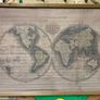 Vintage canvas map of the world Image 2