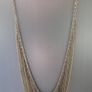 Vintage Disco Era 925 Sterling Silver Bib Necklace 27,4g  L-18" Image 2