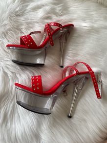 Red Platform Stiletto Sandals / Heels