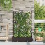 Garden Planter 2 pcs Brown 80 x 40 x 125.5 cm Steel Image 3