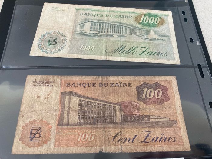 Zaire banknotes