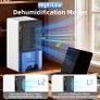 Dehumidifier for Bedroom, 2300ml Small Dehumidifiers with Auto Shut Off, 24H Timer, Auto Defrost & 7 Colour Light, Portable Dehumidifier for Bathroom, Wardrobe and Basement Image 7