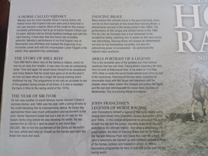 6 Dvd Box Set - Legends of Horse Racing