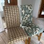 Set of 4 Solid Wood & Fabric Dining Chairs Image 2