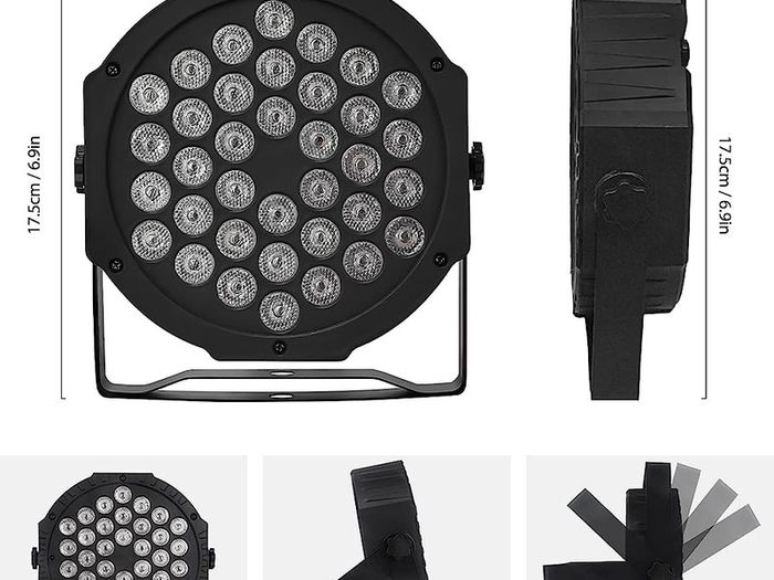 2PCS Stage Lights 36LED 72W Disco Light RGB DMX512 with Remote Control, Par Light 7 Modes Stage Lighting Effect DJ Lights for Party Bar Club Wedding Halloween Christmas (FREE SHIPPING)